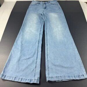 By Together Jeans Women's 28x30* Benny High Rise Wide Leg Flare Blue Denim Tag M